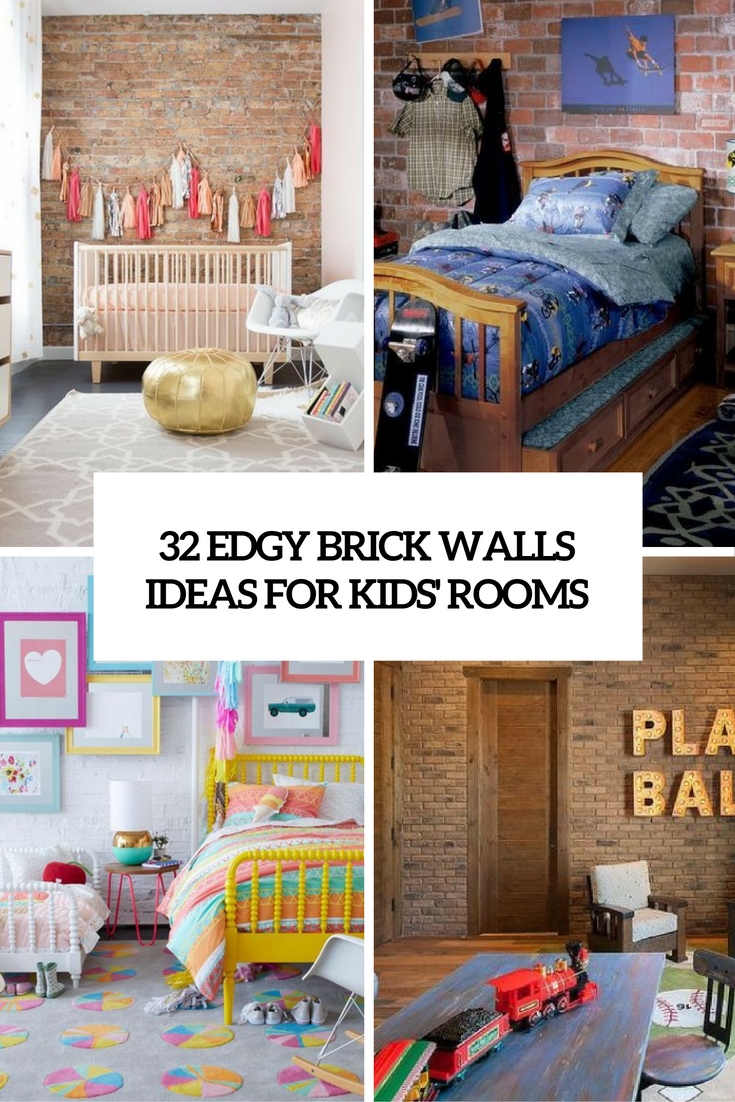 edgy brick walls ideas for kids' rooms