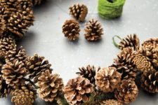 32 this rich pinecone garland can be used both indoors and outdoors as pinecones are durable