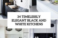 34 timelessly elegant black and white kitchens cover