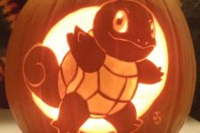 38 Squirtle pumpkin lantern for Pokemon fans