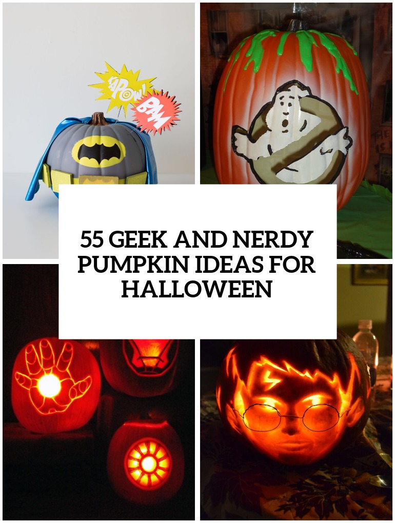 geek and nerdy pumpkin ideas for halloween