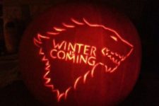 48 WINTER IS COMING from Game of Thrones Halloween nerdy pumpkin carving