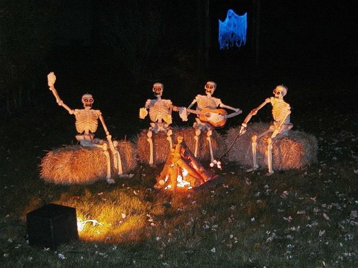 a bucnh of skeletons could have a nice party in your yard