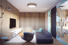 02 The vertical wood paneling makes the room cozier and more original