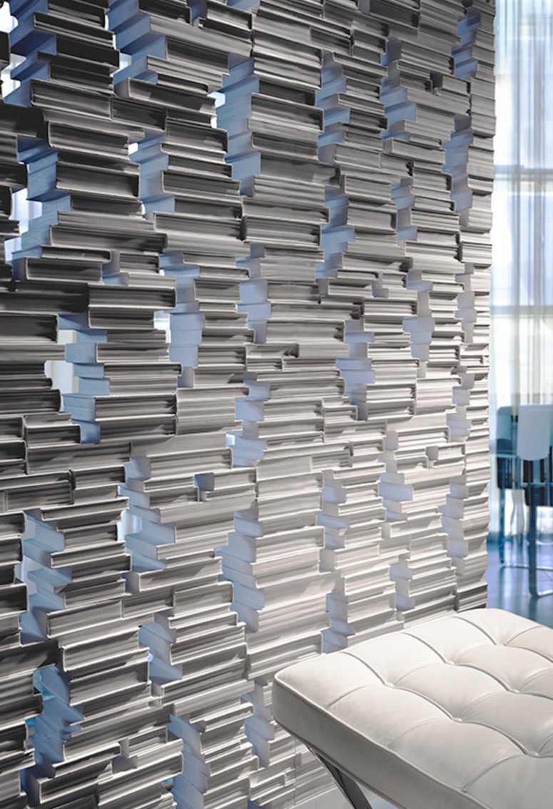 This book-themed partition is ideal for book worms and it looks like a real stack
