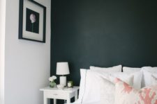 03 black headboard accent wall makes this niche cozier and more personal