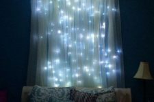 04 romantic trasparent curtains with LEDs inside that look like stars