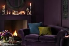 09 deep and moody aubergine purple of this living room draws one in