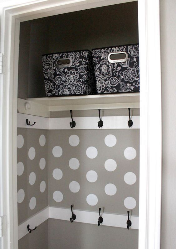 make some hooks right inside the drawers or wardrobes to hang everything you need