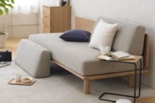 17 low Japanese-styled couch in light colors