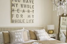 21 a cool artwork can add a romantic touch to the bedroom decor