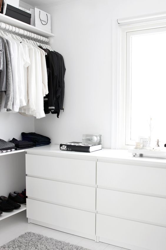 minimalist cabinet with drawers to store underwear and socks in order