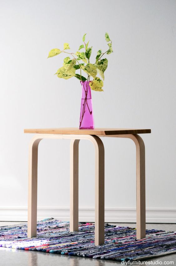 easy IKEA hack made with Frosta stool legs and Aptitlig chopping board