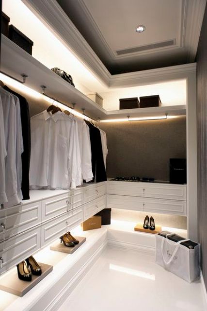 light up your closet for style and to make looking for things easier