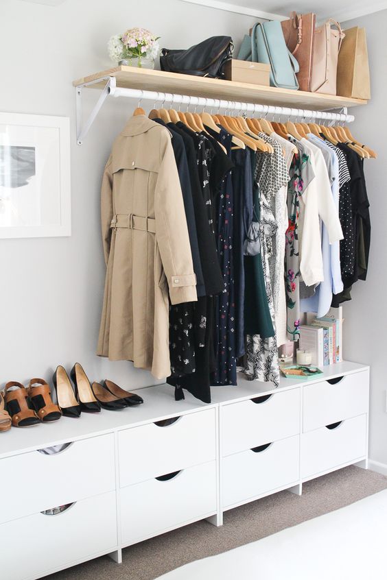 simple drawer unit for a small closet