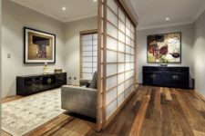26 Shoji screens and Japanese wall art give the serene interiors an oriental touch
