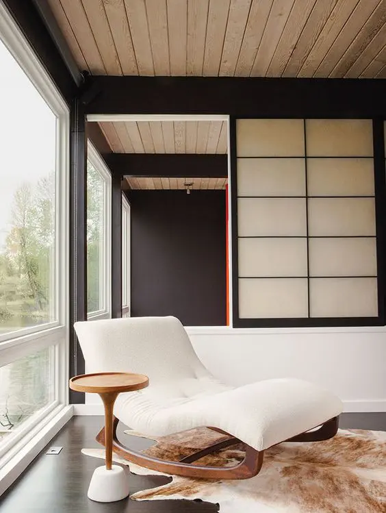 Shoji style screens for living room decor