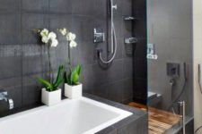 27 white orchids will easily add a Japanese flavor to your bathroom