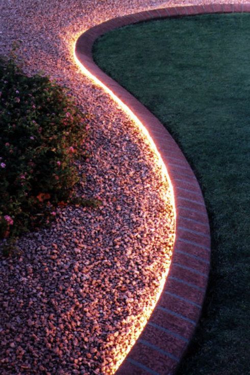 line up your gravel paths with lights and you'll get an attractive feature in the garden