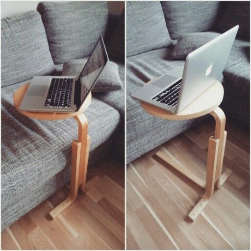 laptop stand made from IKEA Frosta
