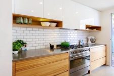 a trendy two-tone kitchen design
