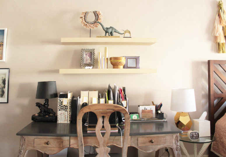Hang LACK shelves above your deck to display your favorite decor. (Sarah Seung-McFarland)