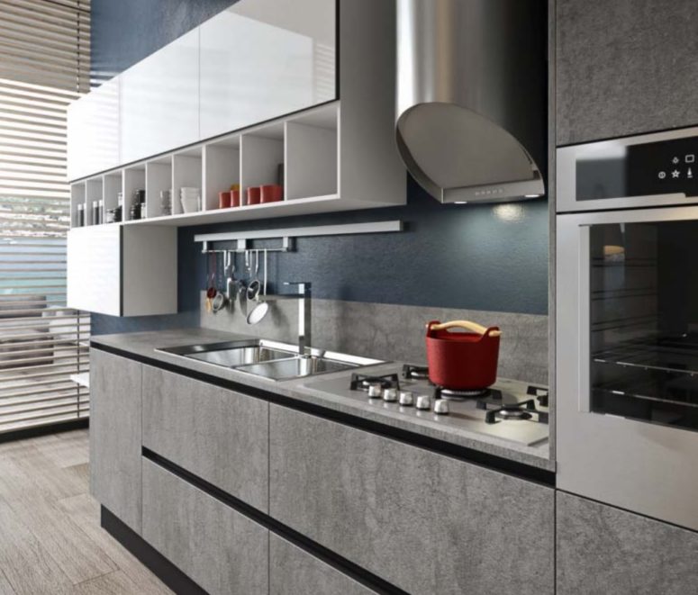Modern And Bold Bijou Kitchen Of High Quality Materials