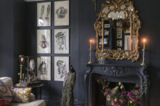 01 this Victorian home strikes with moody colors and decadent details that contrast with the modern world so much