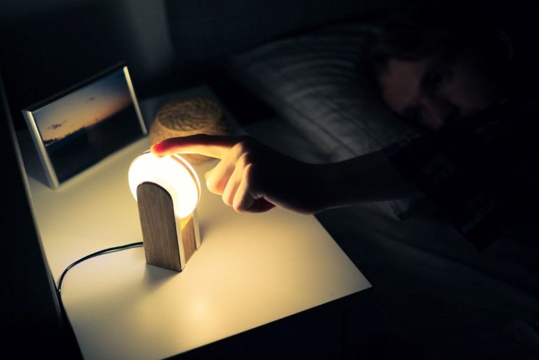 There's a small wooden stand for Clipse, which allows to place it there and use as a nightstand or just a side light
