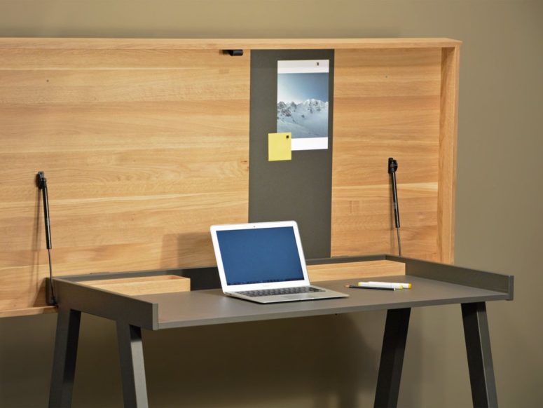 With this functional table you don't need a dedicated room for your home office, you can use the table whenever you want it