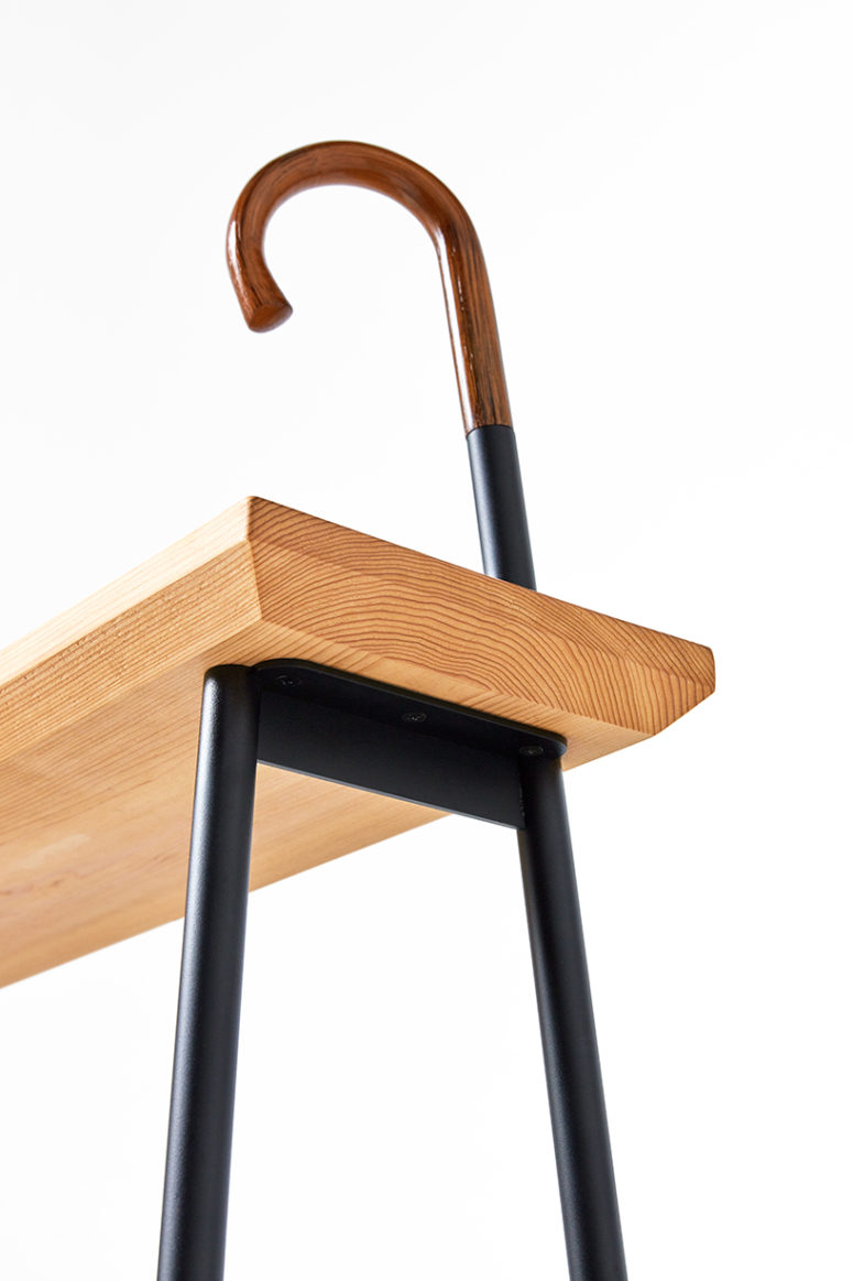 Elegant and simple, the dozo bench is crafted from just two primary materials