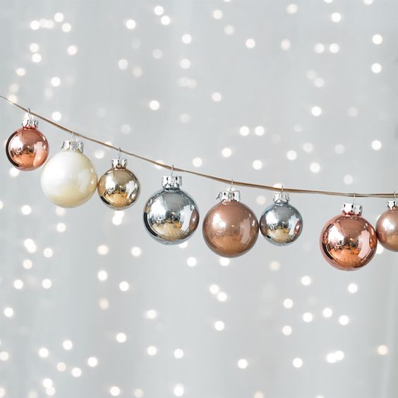 copper, ivory and silver ornaments look cool together