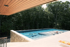 08 A pool and terrace let the owners sunbathe and enjoy nature as close to it as it’s possible