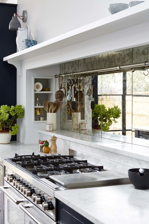 Functionality and beautiful decor united in this kitchen to make up a cool space