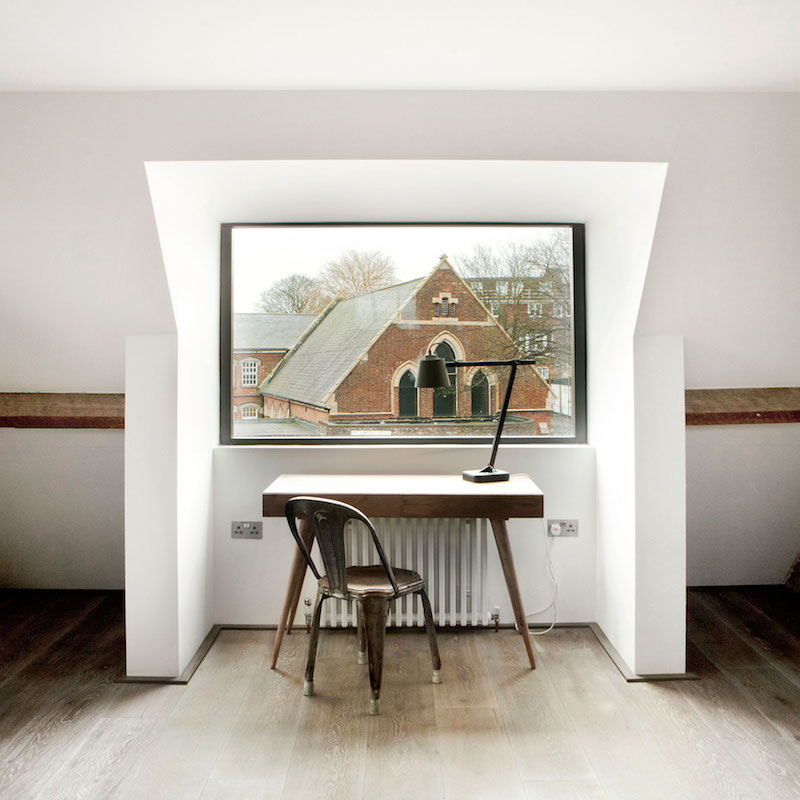 The central window on the upper floor forms a small nook