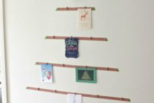 10 tree-shaped card display on the wall is a great idea to sort them all