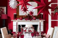 10 very bold red and white Christmas decor and tablescape