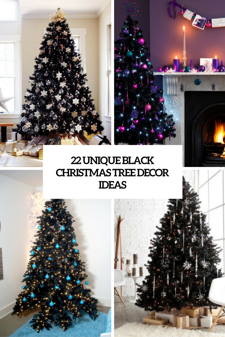black christmas tree decor ideas