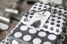 24 polka dot and star wrapping paper for gifts