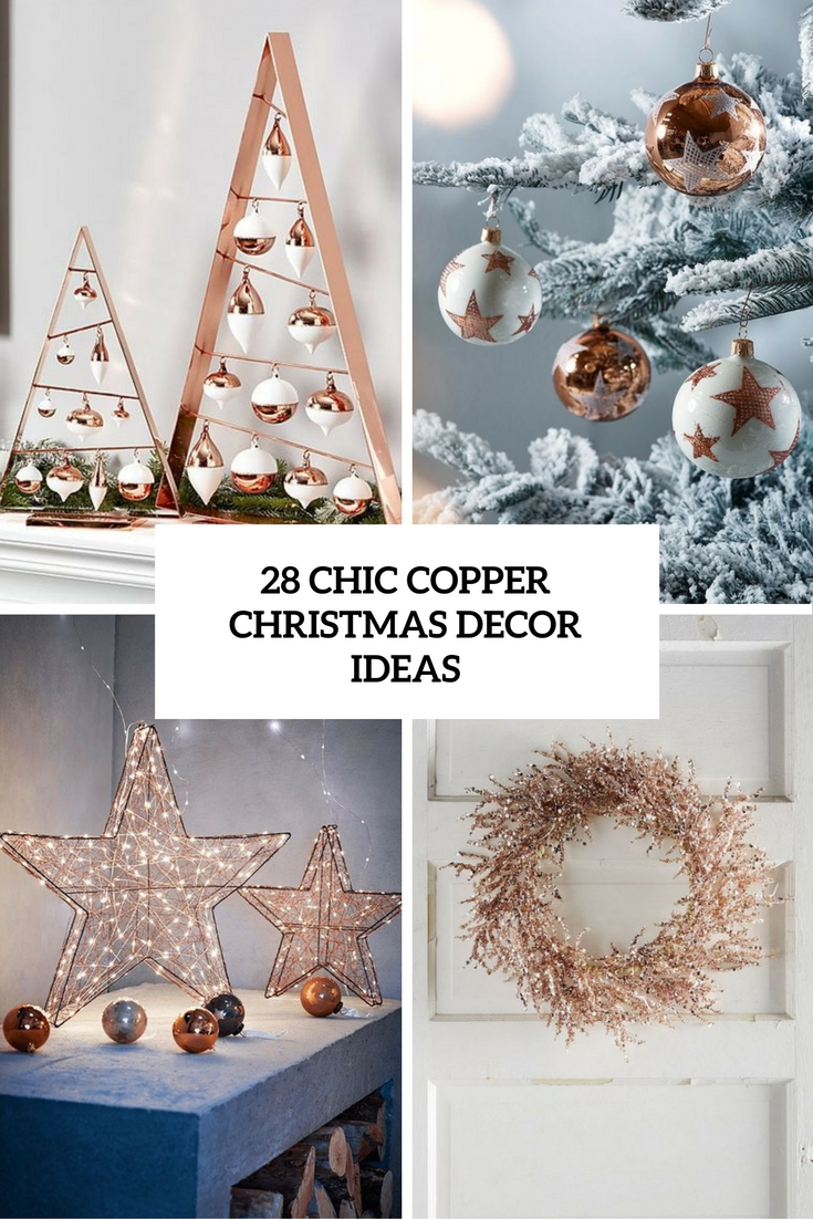 chic copper christmas decor ideas
