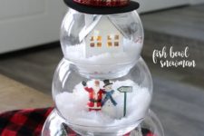 30 fish bowl snowman can be easily made by yourself