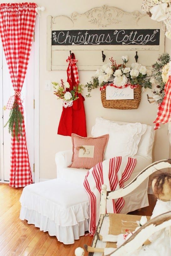 red and white textiles for decorating your home