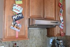 31 fabric strips can be hung anywhere including your kitchen