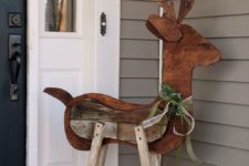 31 reclaimed wood reindeer for outdoor decor