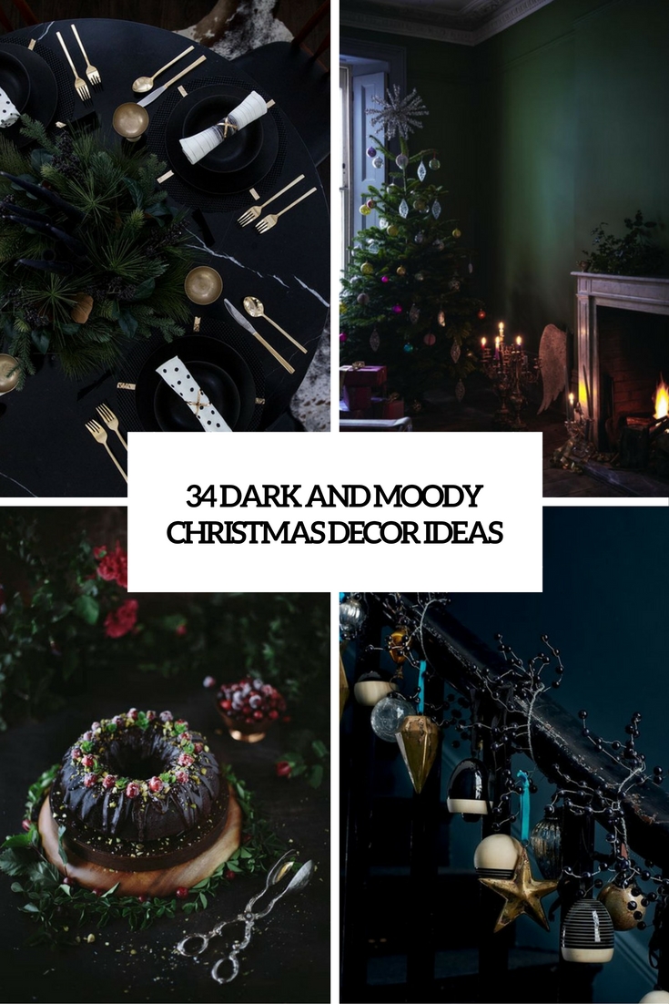 moody and dark christmas decor ideas