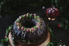 35 chocolate bundt cake with candied berries