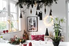 a cute Scandi Christmas chandelier