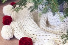 a knit christmas tree base