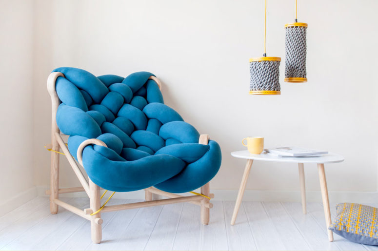 Colorful And Playful Furniture With Knit Elements
