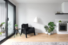 minimalist open plan room